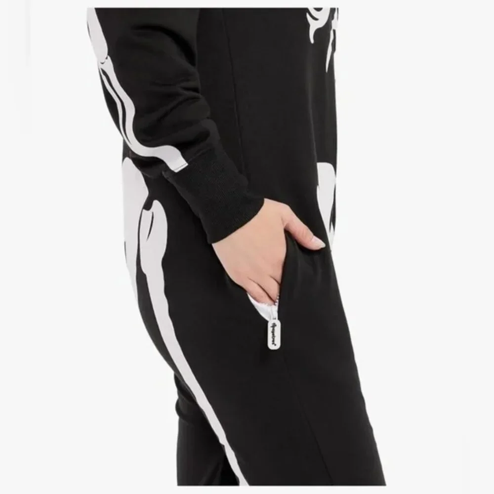 NWT Skeleton Zip Up Onsie. Day Of The Dead - Picture 2 of 8